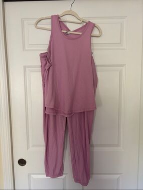 stars above Dusty Mauve Tank & Jogger Sleep Set